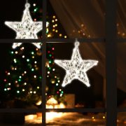   HOME LED ablakdísz fényes csillag, 30cm, timer KID 211 B/WW