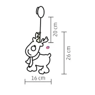 HOME LED-es ablakdísz, rénszarvas, 26cm, 4,5V KID 311