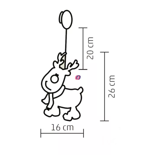HOME LED-es ablakdísz, rénszarvas, 26cm, 4,5V KID 311
