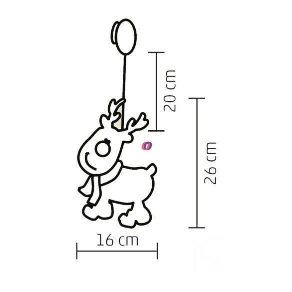 HOME LED-es ablakdísz, rénszarvas, 26cm, 4,5V KID 311