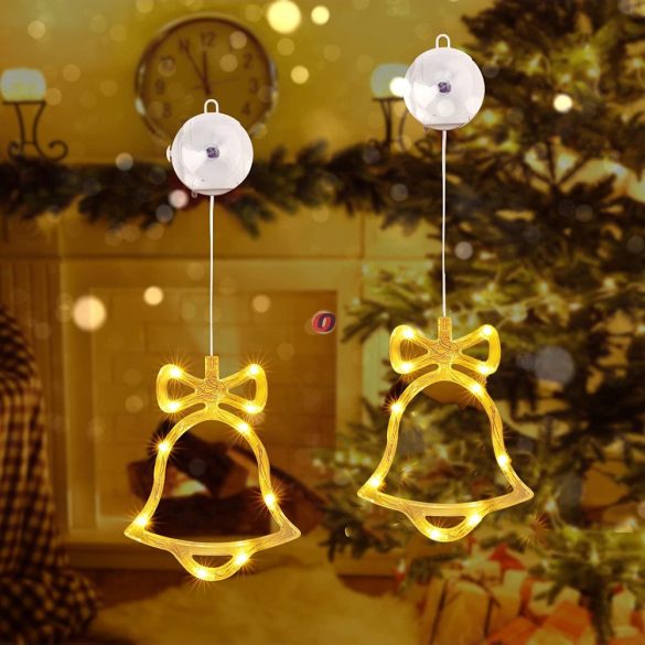 Home LED-es ablakdísz harang, 19cm, 4,5V KID 415