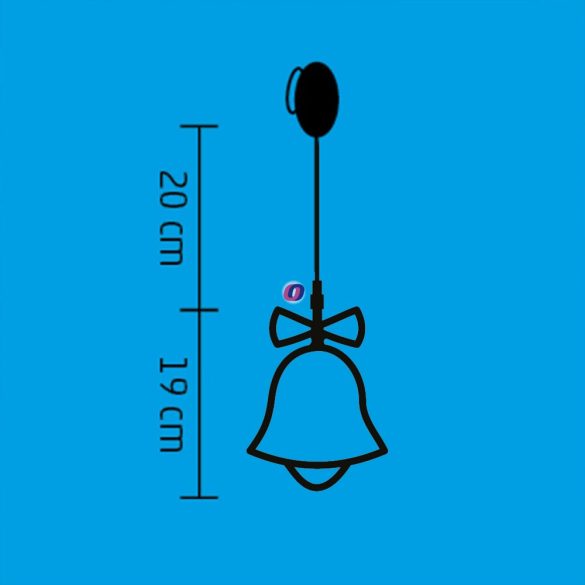 Home LED-es ablakdísz harang, 19cm, 4,5V KID 415