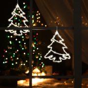   HOME LED ablakdísz fenyőfa 33cm, melegfehlr timer KID 502 B/WW