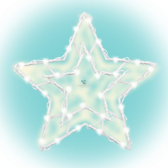 HOME Világító LED ablakdísz, csillag, melegfehér 33cm,  időzítős KID 503 B/WW