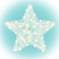   Hálózati csillag ablakdísz LED, melegfehér 33 cm, időzítős KID503WW