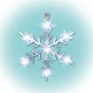   XL HOME LED-es ablakdísz, akril, hókristály, 30cm, 4,5V KID 701