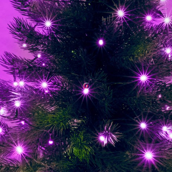 HOME LED-es beltéri fényfűzér 8m, pink, 100 LED KII 100/P hálózati adapterrel