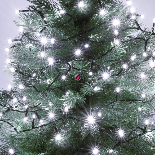 HOME LED-es beltéri fényfűzér, hidegfehér 8m, 100 LED KII 100/WH hálózati adapterrel