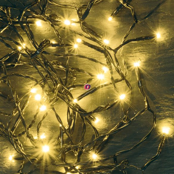 HOME LED-es beltéri fényfűzér 8m, melegfehér, 100 LED KII 100/WW hálózati adapterrel