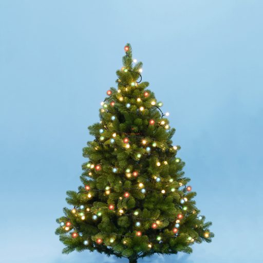 HOME LED-es gömb fényfűzér 16 m, színes 200 LED KII 200B/M hálózati adapterrel