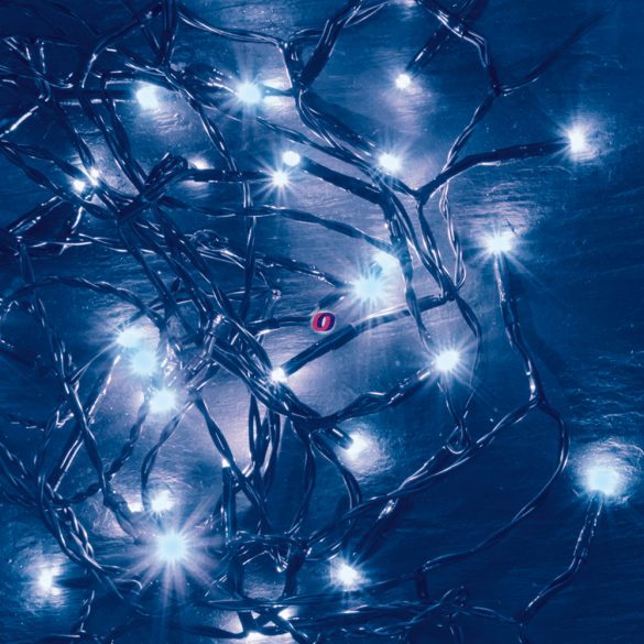 HOME LED-es beltéri fényfűzér 4m, kék, 50 LED KII 50/BL hálózati adapterrel