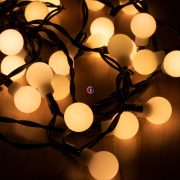  HOME LED-es gömb fényfűzér 50 LED 4m melegfehér beltéri KII 50B/WW hálózati adapterrel