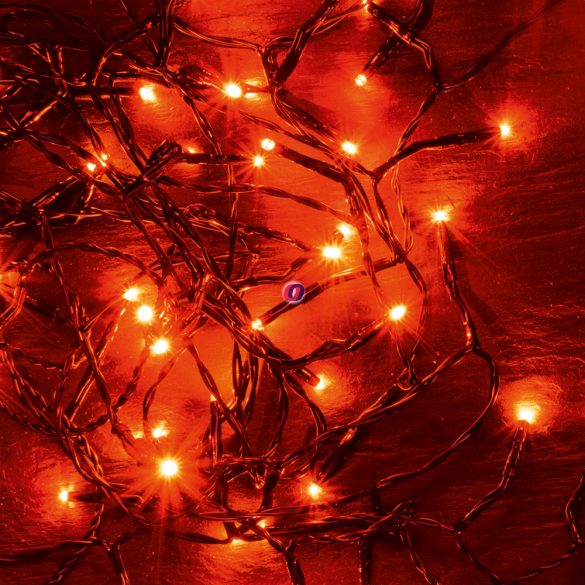 HOME LED-es beltéri fényfűzér 4m, piros, 50 LED KII 50/R hálózati adapterrel