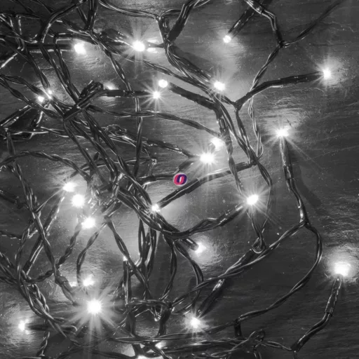 HOME LED-es beltéri fényfűzér 4m, hidegfehér, 50 LED KII 50/WH 230V hálózati adapterrel