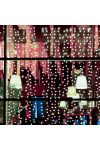 XL karácsonyi fényfüggöny 2m x 1,4m 294 LED hidegfehér kültéri/beltéri