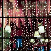   XL karácsonyi fényfüggöny 2m x 1,4m 294 LED hidegfehér kültéri/beltéri