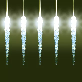 HOME LED-es jégcsap fényfüzér, 7,3m, IP44, 230V KJL 50C