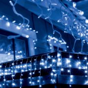   10m  Kültéri LED-es jégcsap fényfüggöny 300 LED, kék 8 program KKF 308/BL