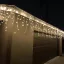 20m Kültéri LED-es jégcsap fényfüggöny 600 LED, melegfehér 8 program KKF 608/WW