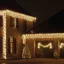 30m Kültéri LED-es jégcsap fényfüggöny 900 LED, melegfehér 8 program KKF 908/WW