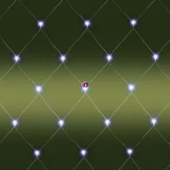   HOME LED- es kültéri háló, 160 db hidegfehér LED, 2 x 1.5 m, zöld vezeték, 5 m tápvezeték KLN 160C/WH