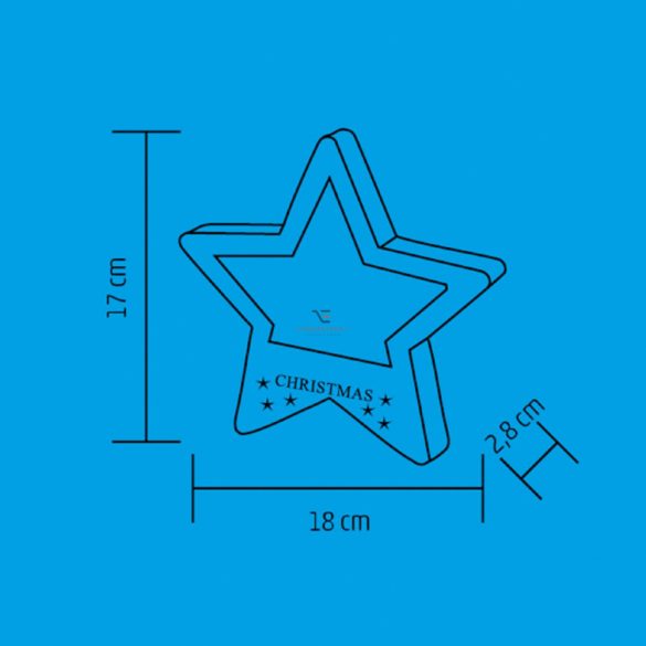 Home Fa ablak-, ajtódísz, csillag hóemberrel, melegfehér LED KLW 17 S
