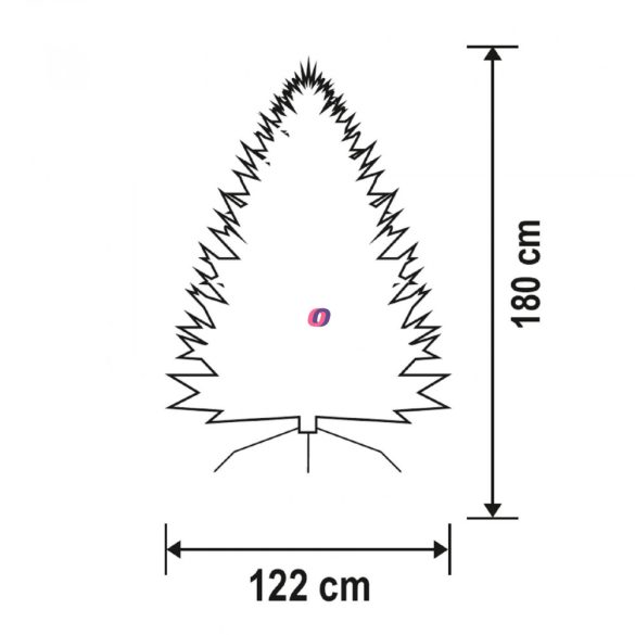 Műfenyő H180 cm D122 cm