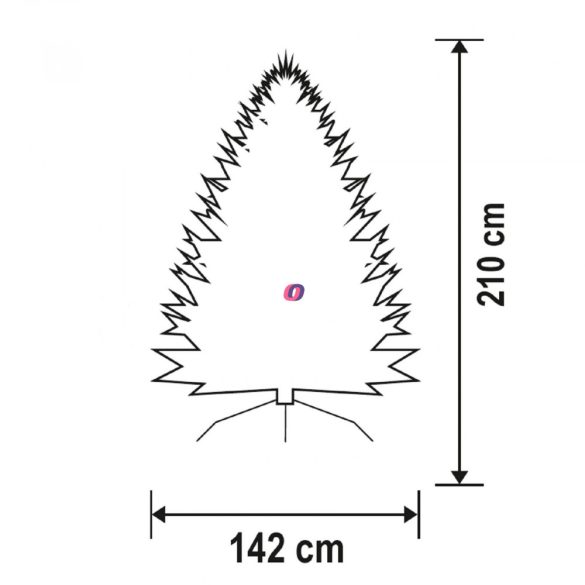 Műfenyő H210 cm D142 cm