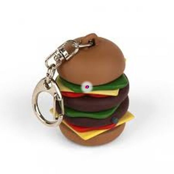 Kulcstartó hanggal, hamburger