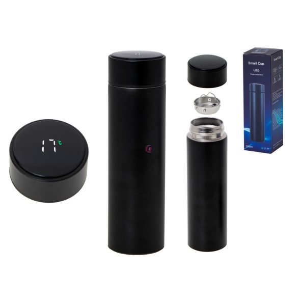 Okos termosz hőmérséklet kijelzővel 500ml Smart Fekete