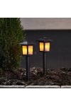 Lánghatású LED-es szolár lámpa, kandeláber, 10 sárga LED 34 cm