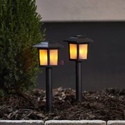   Lánghatású LED-es szolár lámpa, kandeláber, 10 sárga LED 34 cm