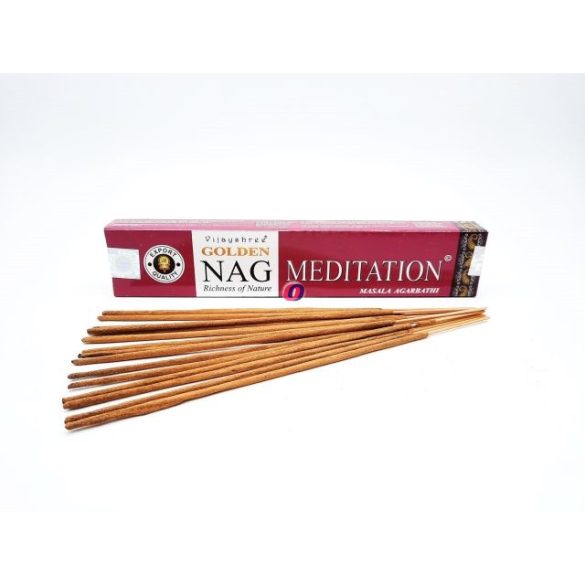 Füstölő Golden Nag Meditation 15db/cs