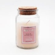   Illatgyertya, üvegben parafa fedővel, Rose & Black Oud 120gr/db