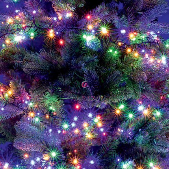 Cluster fényfüzér 768LED 7,5m IP44 távirányítóval, timer, dimmelhető
