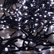   Hidegfehér Cluster fényfüzér 768LED 7,5m IP44 távirányítóval, timer, dimmelhető