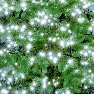   Hidegfehér Cluster fényfüzér 768LED 7,5m IP44 távirányítóval, timer, dimmelhető