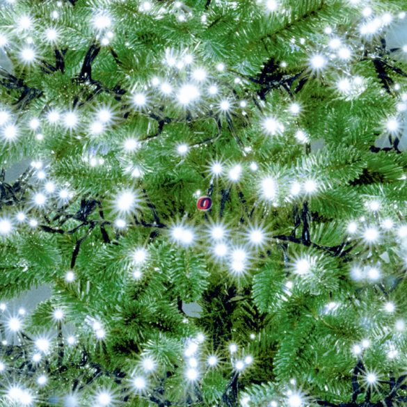 Hidegfehér Cluster fényfüzér 768LED 7,5m IP44 távirányítóval, timer, dimmelhető