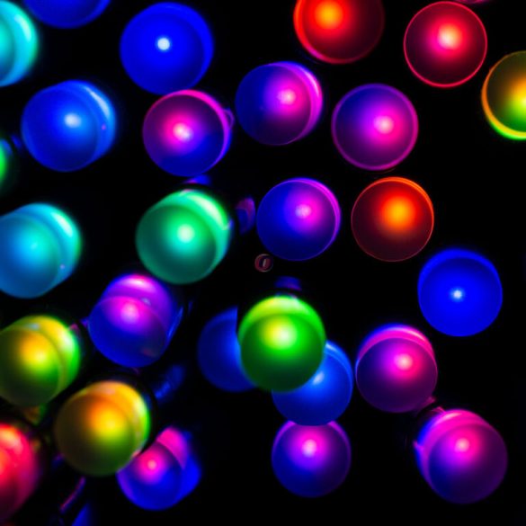 ISparkle Okos fényfüzér, kültéri-beltéri 98 RGB LED, 9,5m, SMART, BT APP, IP44