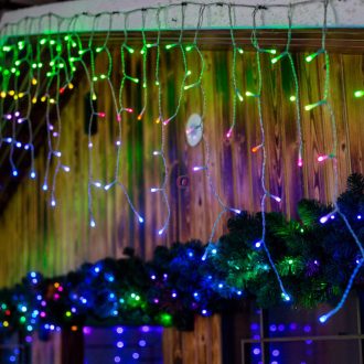   ISparkle Okos jégcsap fényfüzér, kültéri-beltéri 108 RGB LED, SMART, BT APP, IP44