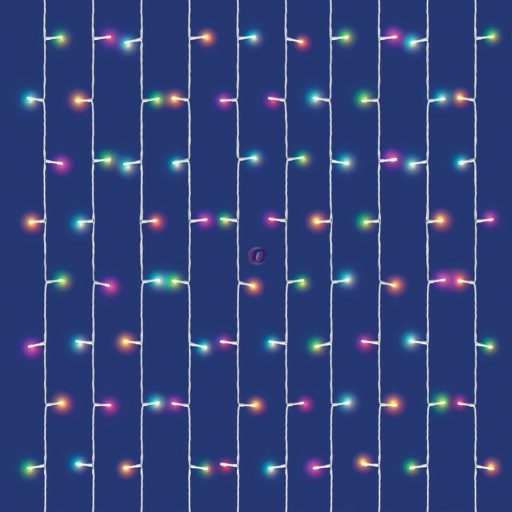 ISparkle Okos fényfüggöny, kültéri-beltéri 120 RGB LED, 1,5x2m, SMART, BT APP, IP44