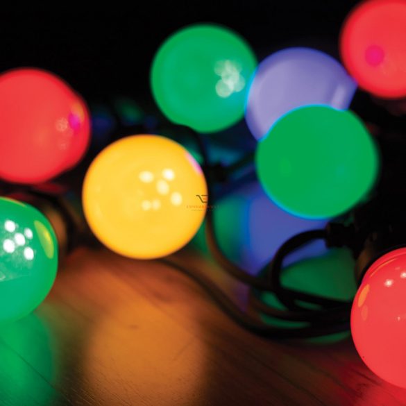 Home LED kültéri fényfüzér, 30 színes gömb, 14,5 m LPL 30/M