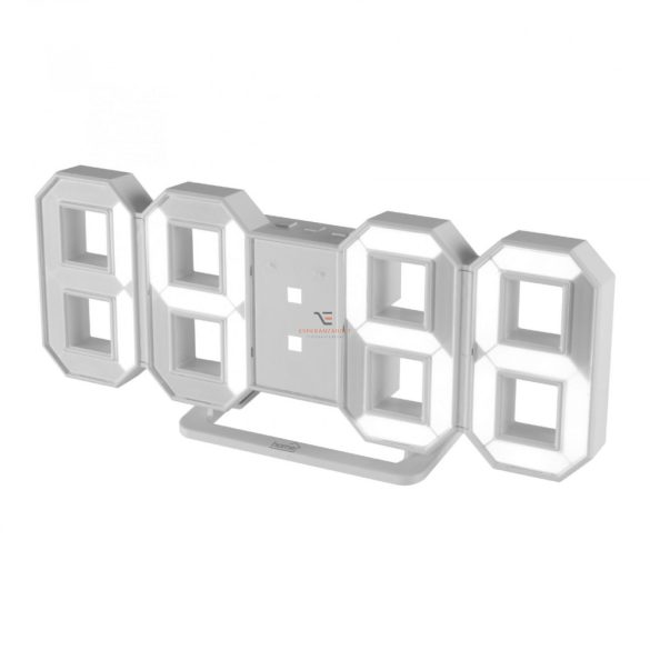 Home Digitális, LED ébresztőóra, 3D, fehér LTC 04