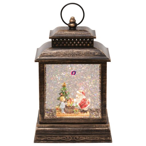 Home Karácsonyi Lámpás vízkeveréssel, csillámokkal, Mikulással LTN 16