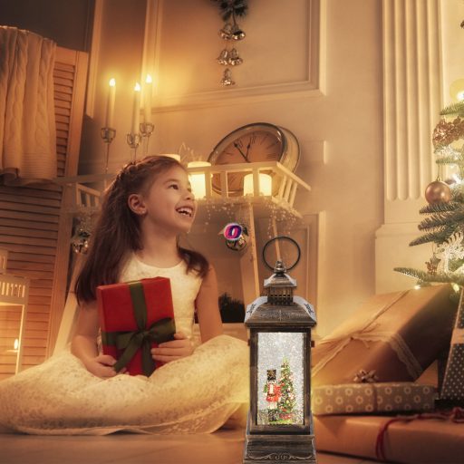 Home Karácsonyi Lámpás vízkeveréssel, csillámokkal, diótörővel LTN 17