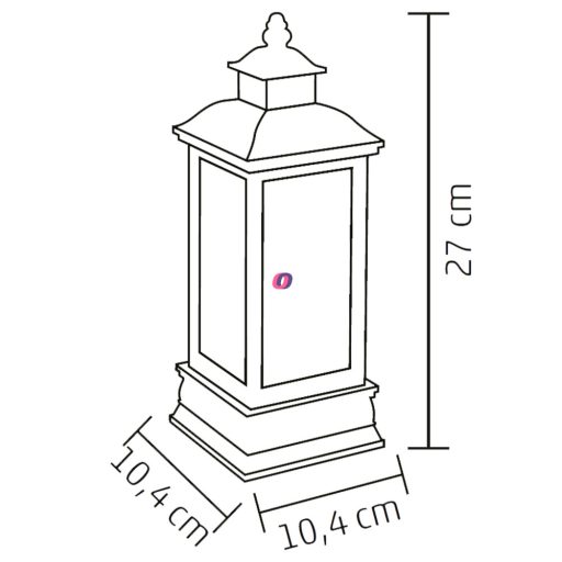 Home Karácsonyi Lámpás vízkeveréssel, csillámokkal, diótörővel LTN 17