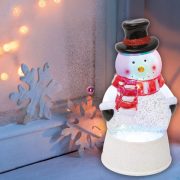   Home Karácsonyi Lámpás vízkeveréssel, csillámokkal, hóember LTN 18