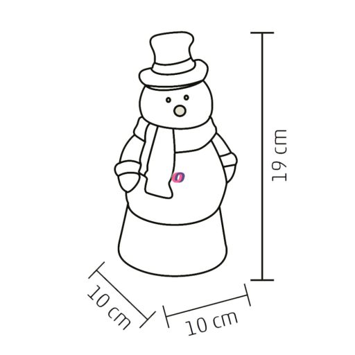 Home Karácsonyi Lámpás vízkeveréssel, csillámokkal, hóember LTN 18