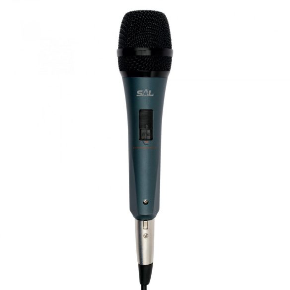 Home Kézi mikrofon, fém, s.kék, XLR-6,3mm M 8
