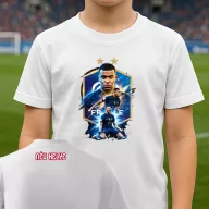   Mbappé mintás póló egyedi névvel, gyerek és felnőtt méretekben World Cup
